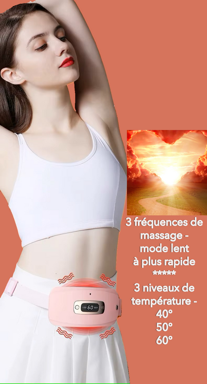 Ceinture chauffante, vibrante et apaisante pour la période menstruelle.