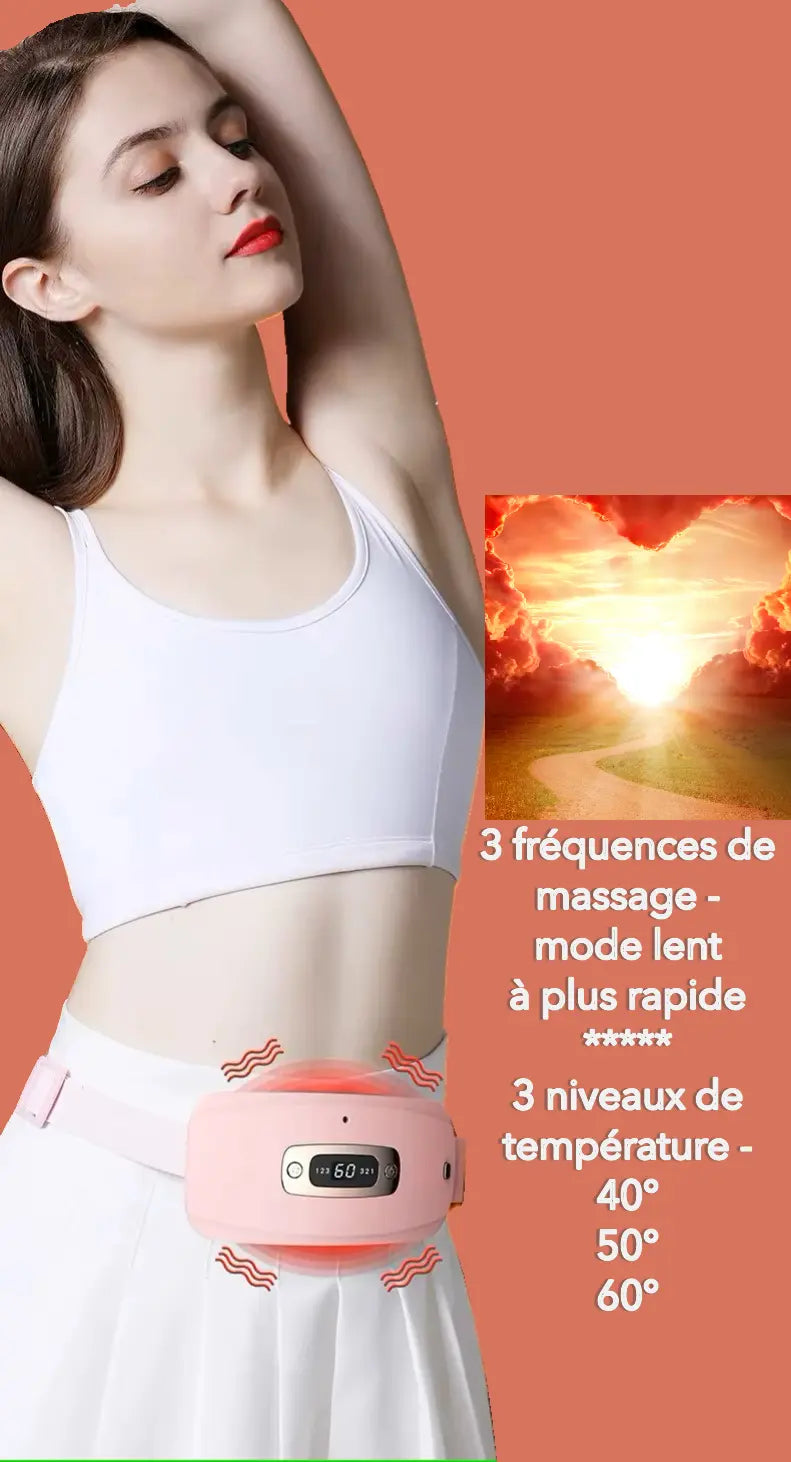 Soulager la douleur menstruelle par la ceinture chauffante, confort et bien-être